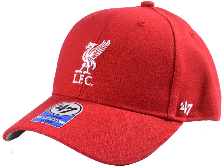 Liverpool 47 Brand MVP Kids Baseball Cap Strapback Red White