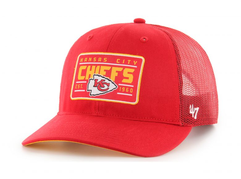 47 Brand NFL Kansas City Chiefs Hardline Trucker Snapback Cap Red