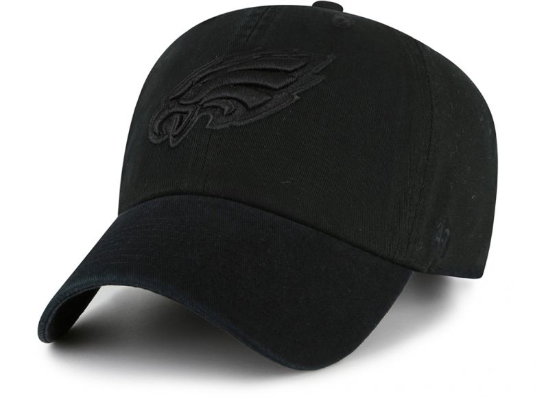 47 Brand Philadelphia Eagles NFL Clean Up Baseball Cap Black Black