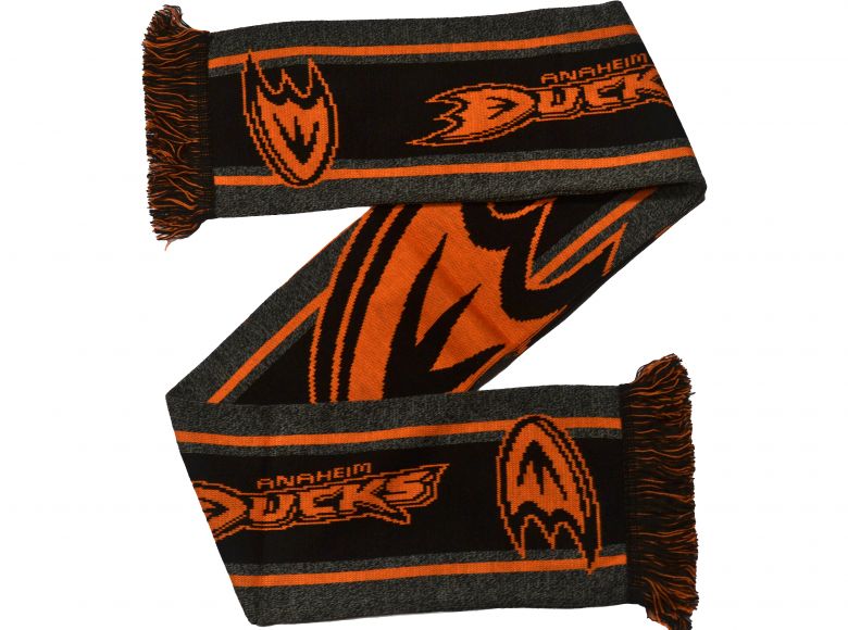 Anaheim Ducks Big Logo NHL Scarf Grey Orange Black