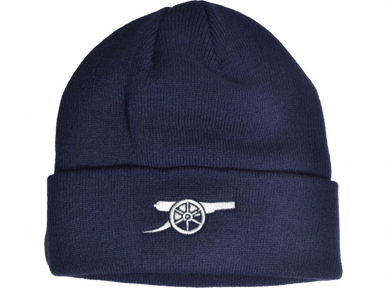 Arsenal Cannon Turn Up Knitted Hat Navy