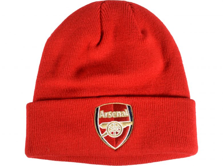Arsenal Kids Turn Up Cuff Crest Knit Red
