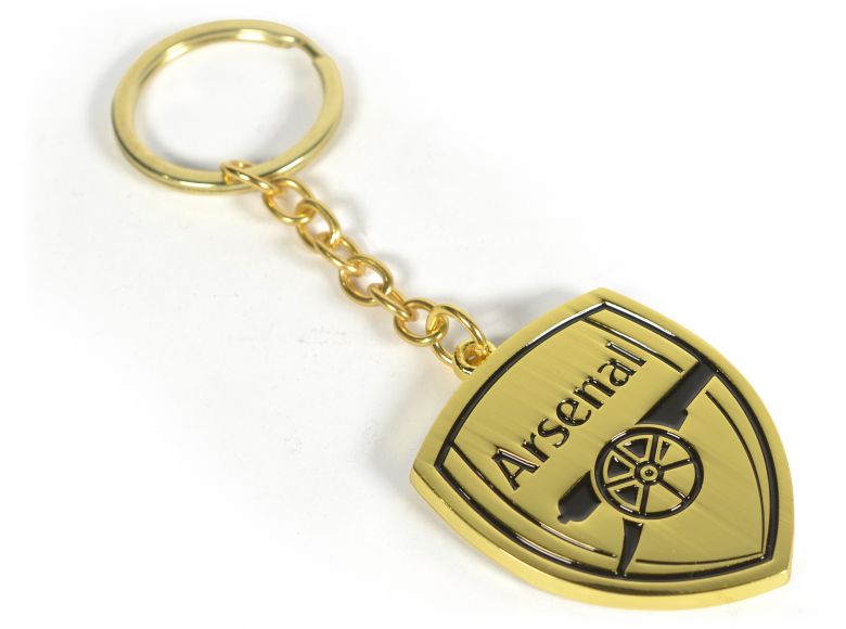 Arsenal Mono Crest Gold Keyring