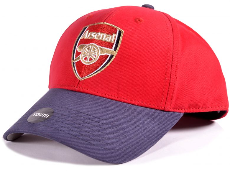 Arsenal Two Tone Crest Red Navy Baseball Cap Youths