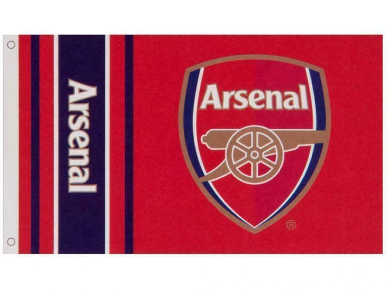 Arsenal Wordmark Stripes Flag 5 x 3