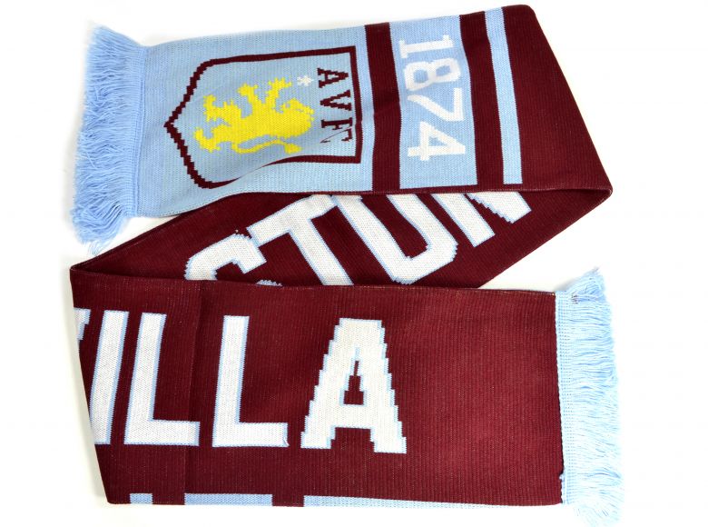 Aston Villa Nero Scarf Classic Crest