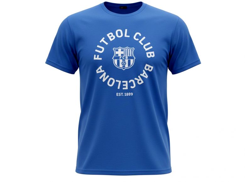 Barcelona Fut Bol Club T Shirt Blue