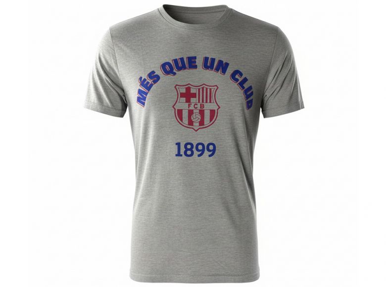 Barcelona Mes Que Un Club T Shirt Grey
