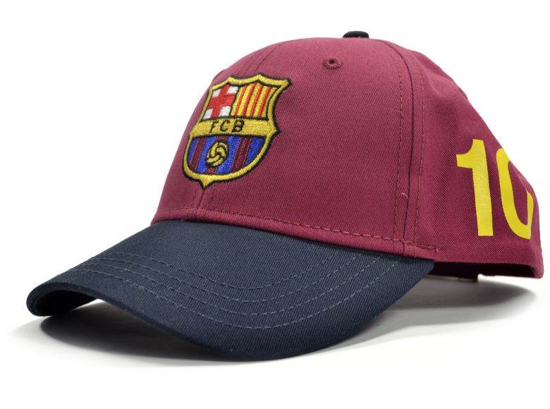 FC Barcelona Messi Contrast Baseball Cap Burgundy Navy