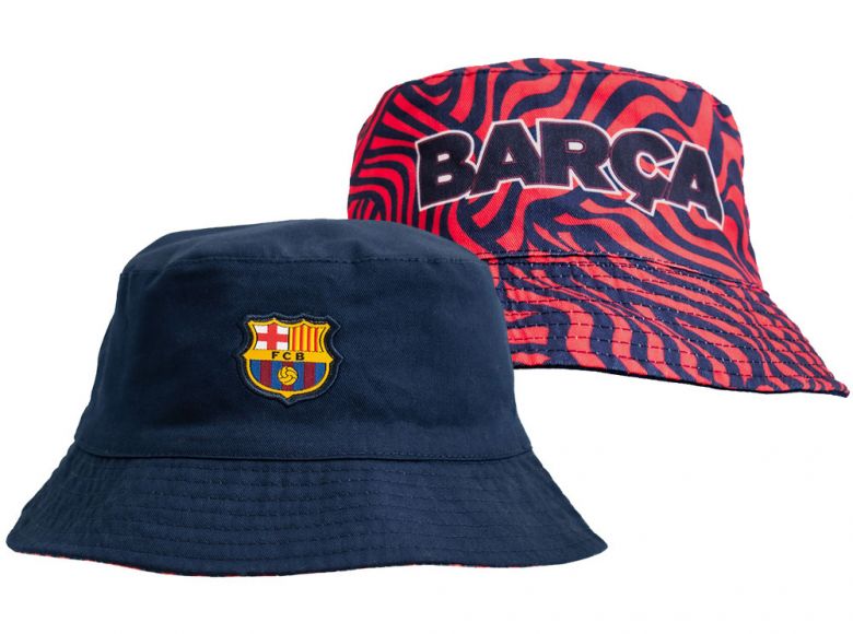 Barcelona Reversible Bucket Hat Navy Red