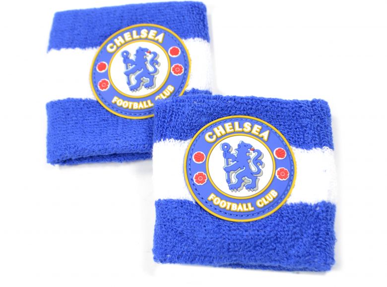 Chelsea Cotton Wristbands Royal Blue White