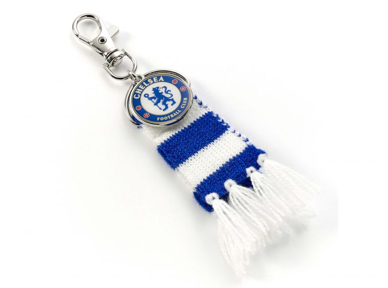 Chelsea FC Blue Stripe Scarf and Crest Backpack Hanger