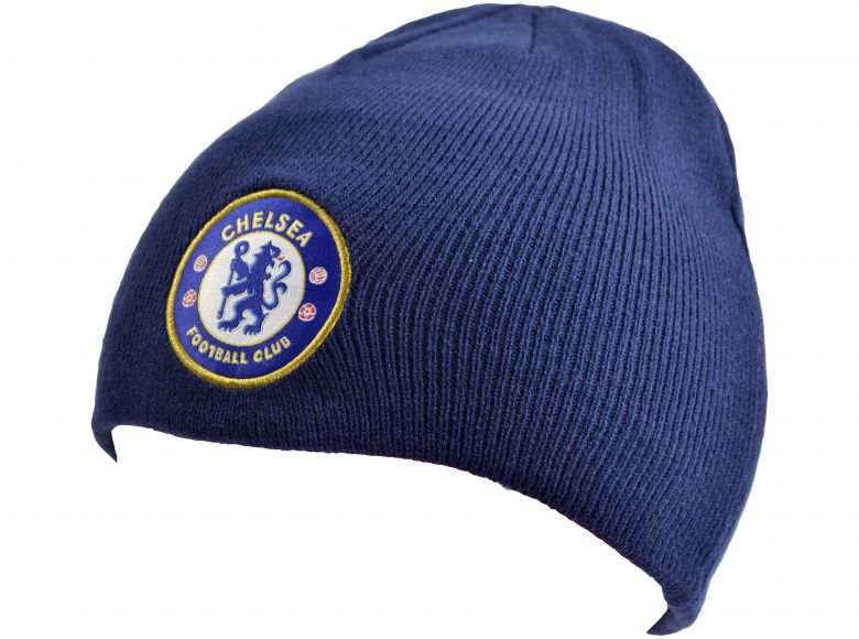 Chelsea Knitted Crest Beanie Navy Blue