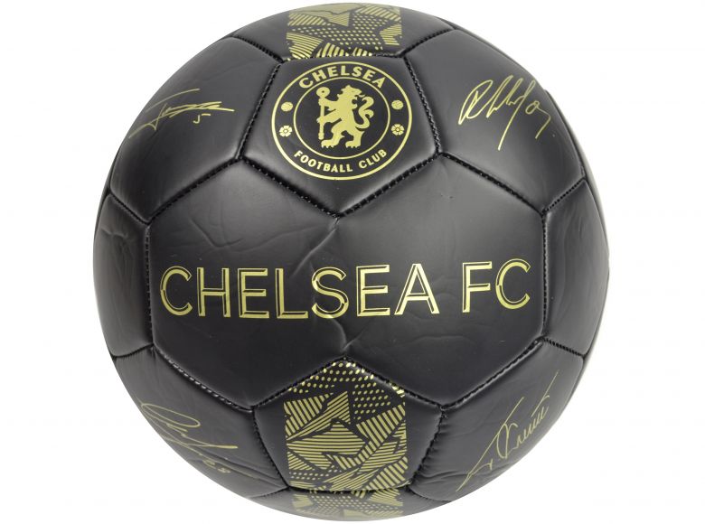 Chelsea Phantom Signature Ball Black Gold Size 5