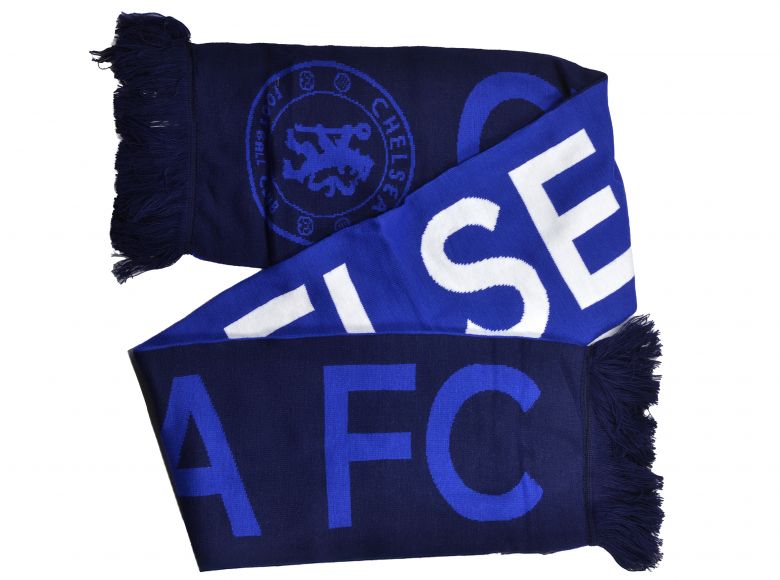 Chelsea Reverse Wordmark Jaquard Knit Scarf