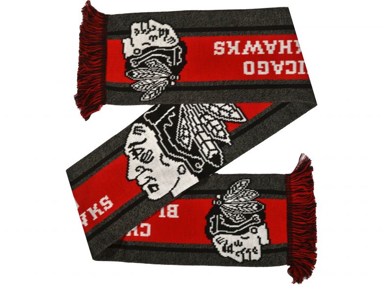 Chicago Blackhawks NHL Bar Scarf Grey Red White