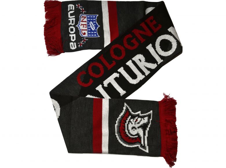 Cologne Centurions ELF Stripe Supporters Scarf Black Grey Red White