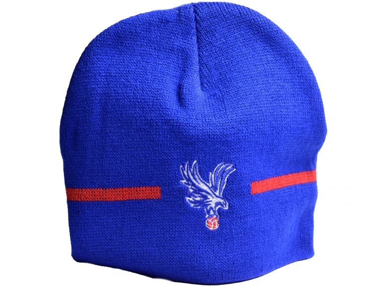 Crystal Palace Basic Knitted Beanie Hat Royal Blue Red