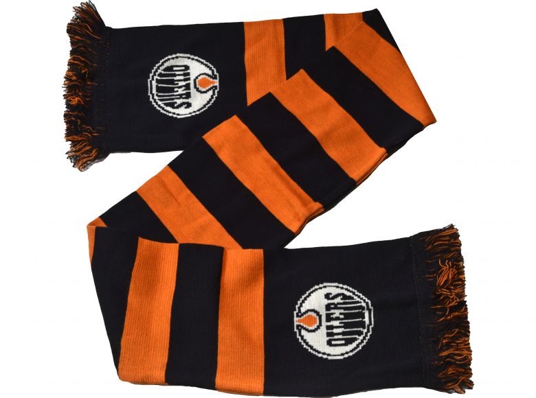 Edmonton Oilers NFL Bar Scarf Navy Orange