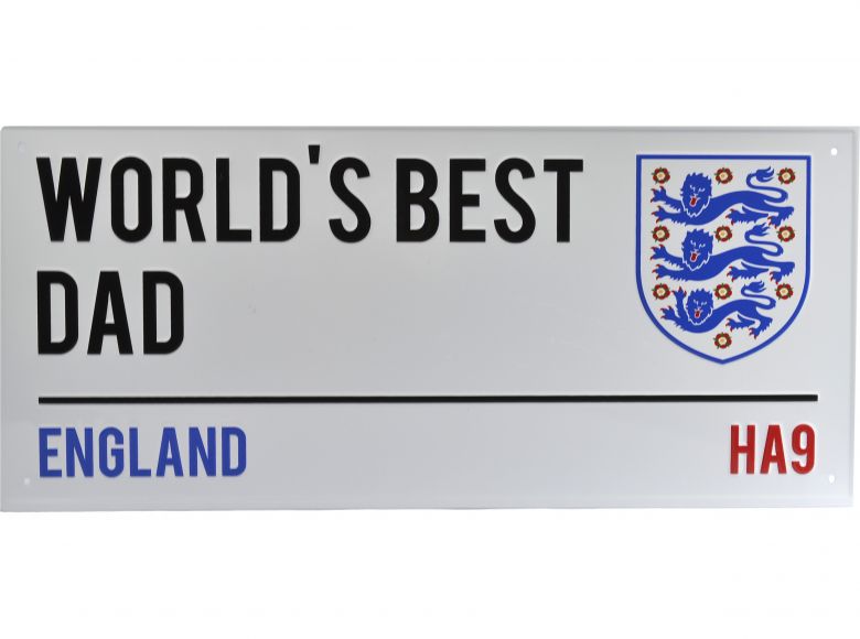 England FA Best Dad Light Street Sign