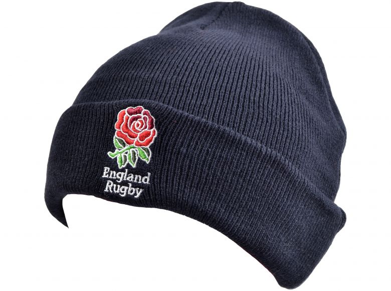 England Rugby RFU Core Turn Up Hat Navy Knitted Hat