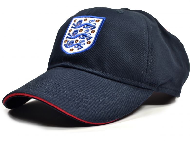 England FA Washed Navy Three Lions Sandwich Peak Baseball Cap