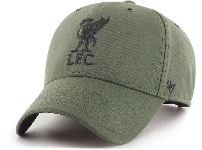 Liverpool 47 Brand MVP Baseball Cap Liverbird Crest Cap Moss Green