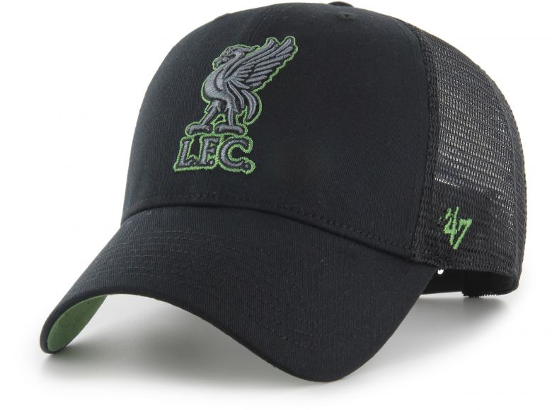Liverpool 47 Brand Branson Mesh Baseball Cap Snapback Black Green