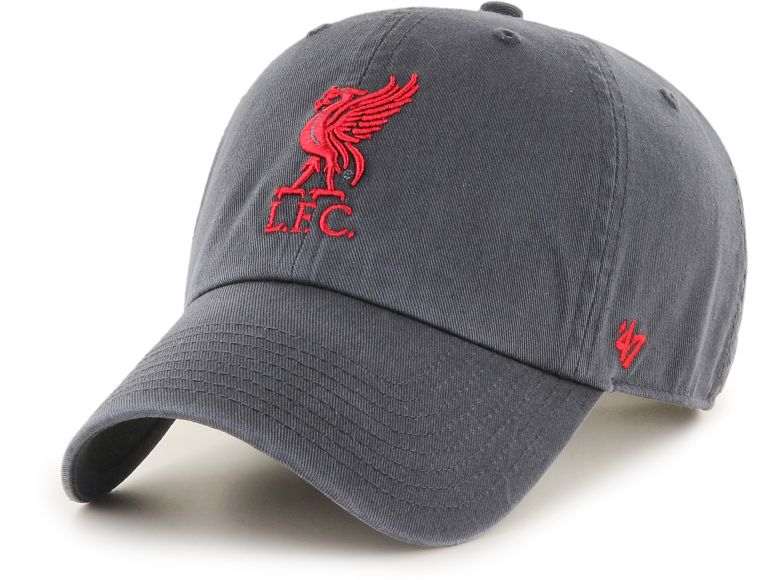 Liverpool 47 Brand Clean Up Relaxed Fit Cap Light Liverbird Charcoal Red