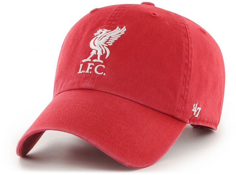 Liverpool 47 Brand Clean Up Relaxed Fit Cap Liverbird Crest Red White