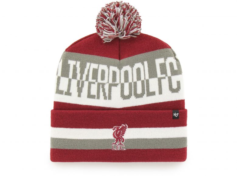 Liverpool 47 Brand Cuff Liverbird Split Crest Pom Red White Grey