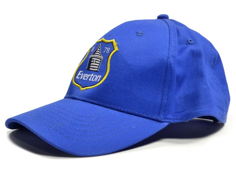 Everton Baseball Cap New Crest Royal Blue Yellow Accent