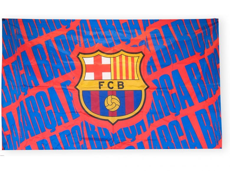 FC Barcelona Multi Crest Design Flag 5 x 3