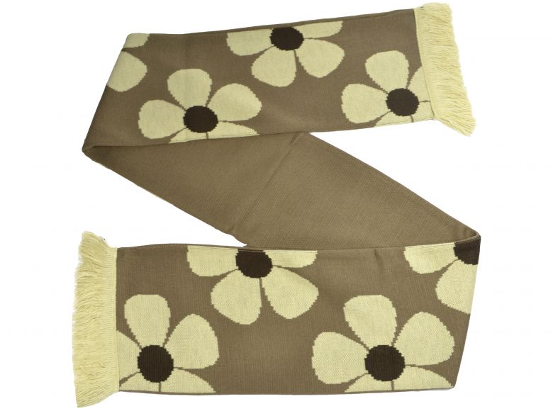 Flower Fashion Scarf Brown