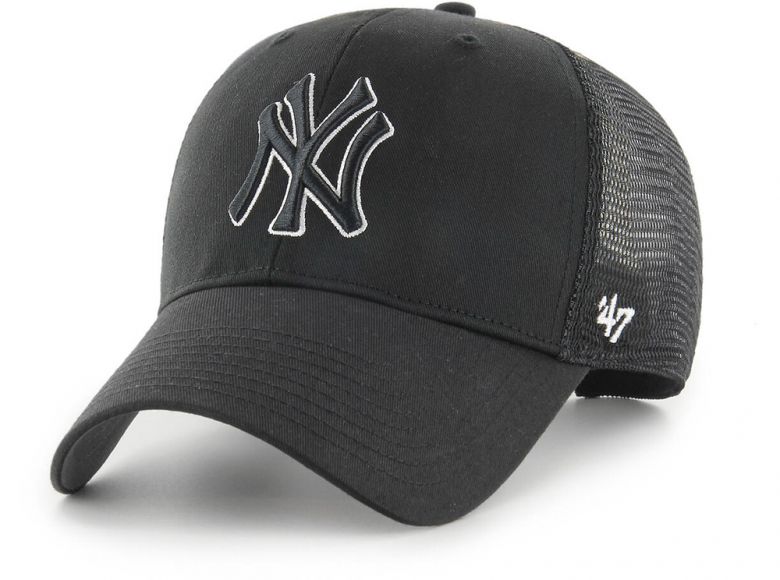 NY Yankeees Branson Trucker Snapback Cap Black