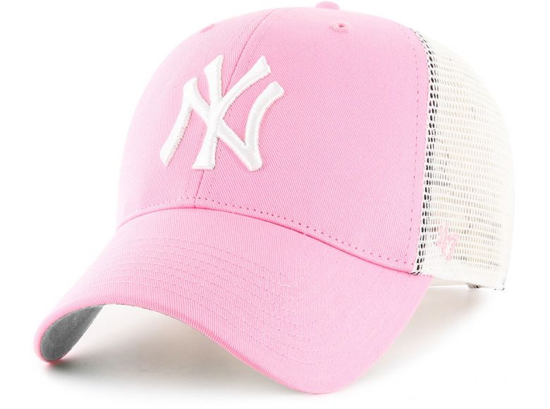 47 Brand NY Yankees Branson Trucker Snapback Cap Pink