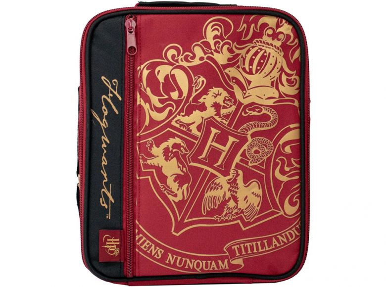 Harry Potter Hogwarts Lunch Bag Burgundy Black Gold