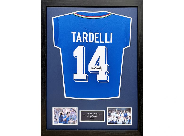 Italy Marco Tardelli Signed Framed Football Shirt