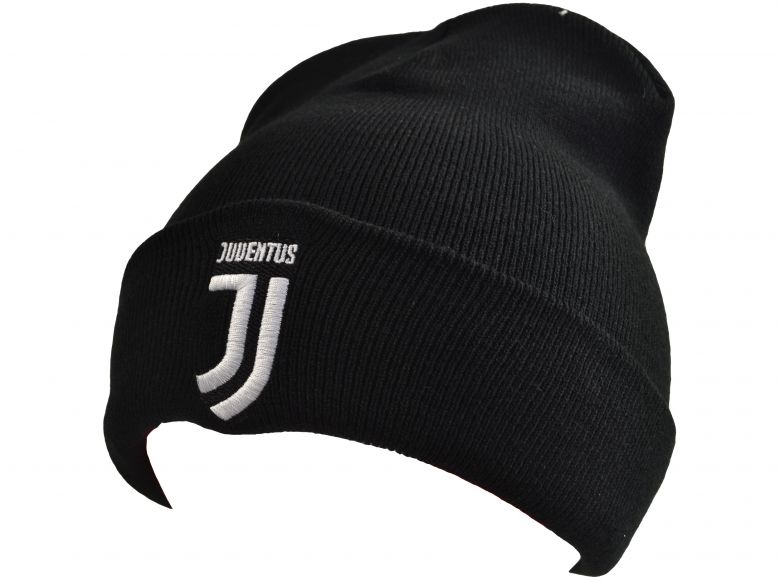 Juventus Knitted Turn Up Hat Black