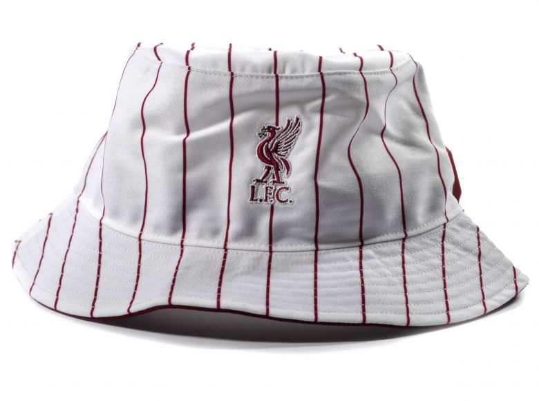 Liverpool 47 Brand Bucket Hat White Red Pinstripe