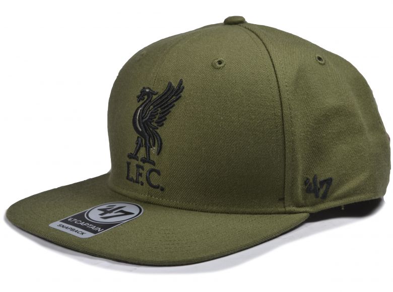 Liverpool 47 Brand Captain Baseball Cap Snapback Dark Green Camo