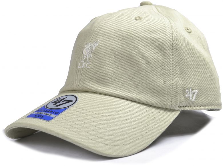 Liverpool 47 Brand Clean Up Kids Baseball Cap Liverbird Crest System Grey