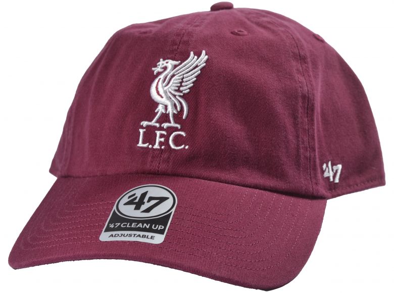 Liverpool 47 Brand Clean Up Relaxed Fit Cap Liverbird Crest Cardinal
