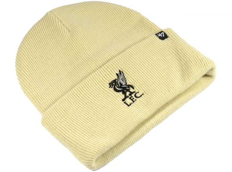 Liverpool 47 Brand Haymaker Cuff Beanie Natural Black