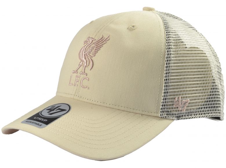 Liverpool 47 Brand MVP Mesh Baseball Cap Snapback Natural Light Pink
