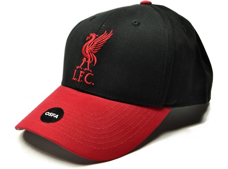 Liverpool Baseball Cap Two Tone Black Red Strapback Cap