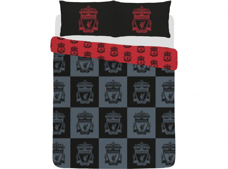 Liverpool Checkerboard Double Reversible Duvet Set