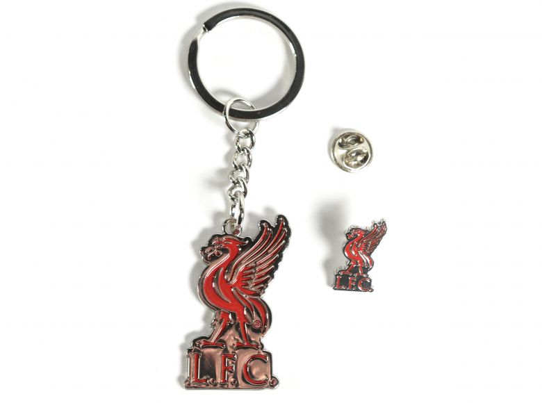 Liverpool Crest Keyring and Badge Set