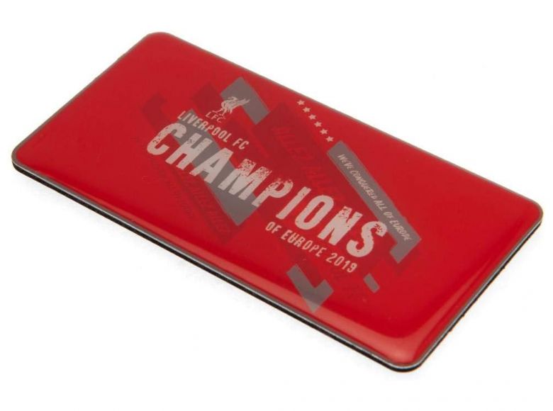 Liverpool FC Champions League Winners 2018 to 19 Badge Keyring and Magnet Set