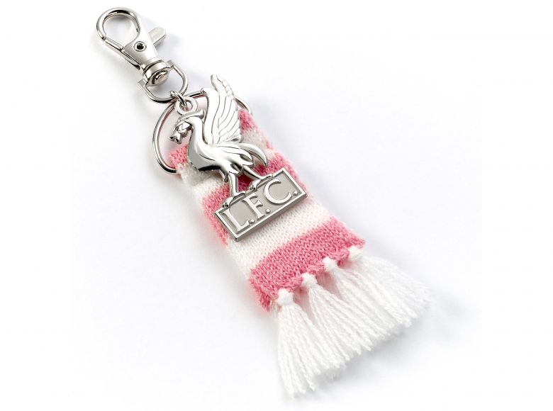 Liverpool FC Pink Stripe Scarf and Crest Backpack Hanger